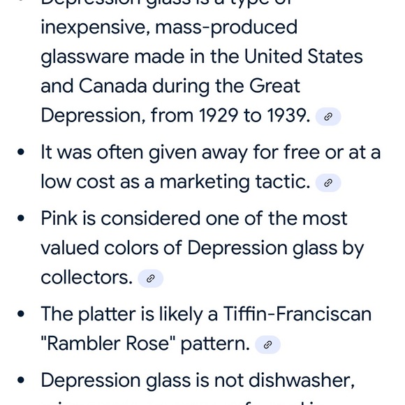 Vintage Pink Depression Glass Platter - Picture 2 of 8